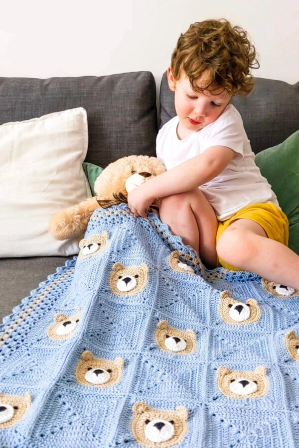 Easy Crochet Pattern Teddy Bear Blanket