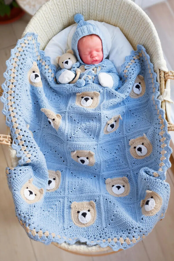 Easy Crochet Pattern Teddy Bear Blanket - Image 2